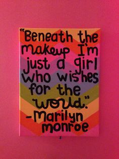DIY canvas #marilynmonroe #quote