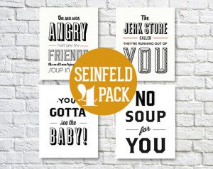 Seinfeld Quotes, Seinfeld Poster, Cosmo Kramer, 5x7 Art Prints, Black ...