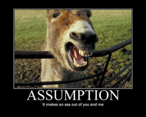 What assumption are you making? It could be something like “I’m ...