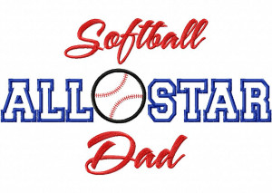 Home > Applique Designs > Sports > Softball All Star Mom & Dad Machine ...