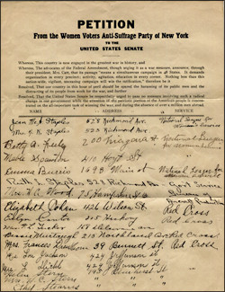 Women petition that womens' suffrage be included in the draft 15th ...
