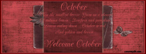 Welcome October Facebook Cover