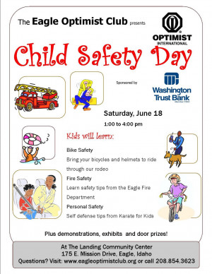 The Eagle Optimist Club will hold the second annual Child Safety Day ...