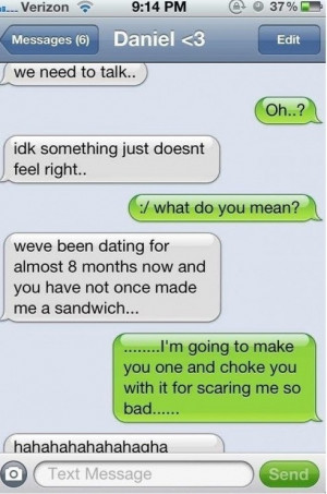 Boyfriend Conversation Dating Epic Girlfriend Iphone Sandwich Text ...