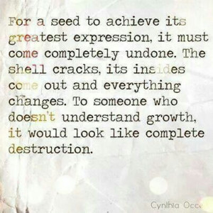 Life changes growth quote