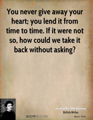 Giving Your Heart Away Quotes