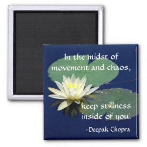 Magnet Water Lily w/ Inspirational Quote