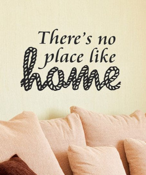 Black 'No Place Like Home' Wall Quote
