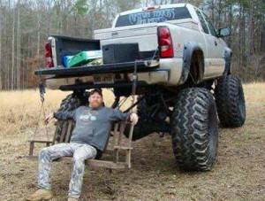 Redneck porch swing