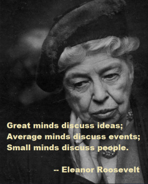 Great minds discuss ideas…