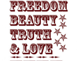 Moulin Rouge // Vinyl Wall Decals / / Freedom - Beauty - Truth - Love ...