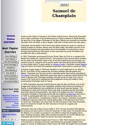 Samuel De Champlain Biography