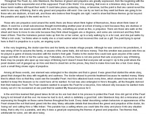 in the pearl john steinbeck uses symbolism to express hope and ...