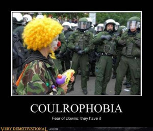 clown phobia - Demotivator Picture