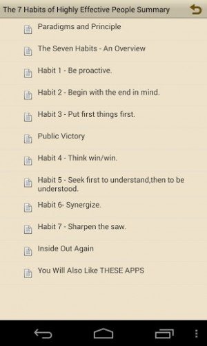View bigger - 7 habits Summary Stephen Covey for Android screenshot