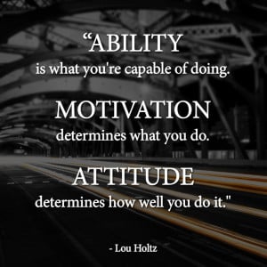 Ability, Motivation and Attitude