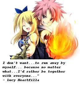 Natsu and Lucy Quotes