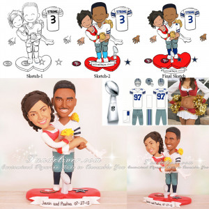 Cake Topper , Cowboys and 49ers Cake Topper , Football Cake Topper