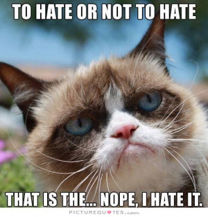 To hate or not to hate, that is the... nope, I hate it Picture Quote ...