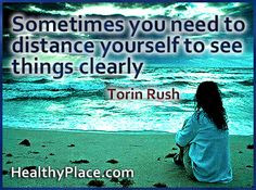 Quote: Sometimes you need to distance yourself to see things clearly ...