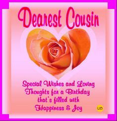 quotes and pic happy birthday cusin | Birthday Cards for Cousins ...