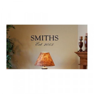 FAMILY NAME AND ESTABLISHED DATE Vinyl wall art quotes and sayings ...