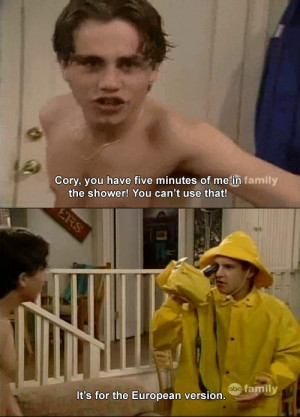 Shawn & Cory - Boy Meets World. Fact: Cory is more in love with Shawn ...