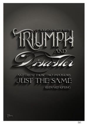 Inspirational quotes: IF, Rudyard Kipling poster Triumph
