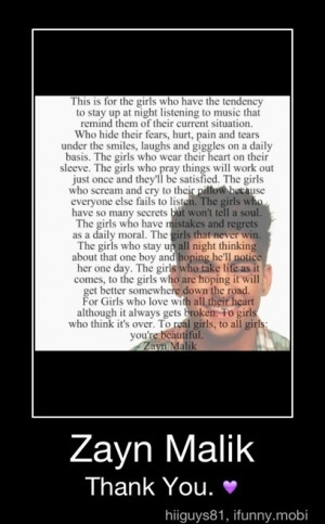 Zayn's quotes are all beautiful you know. But this one is just really ...