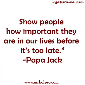 Tagalog Love Quotes Papa Jack