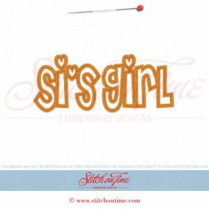 5574 Sayings : Si's Girl Applique 5x7 £2.00p