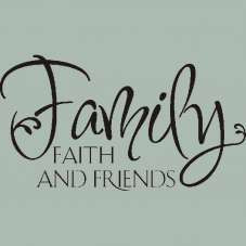 Faith and Friends Wall Quote Transfer Lettering - 30 different colors ...