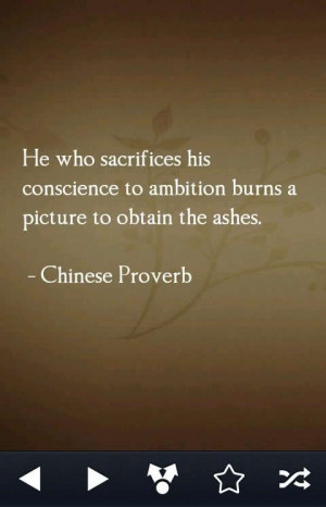 ... his conscience to ambition burns a picture to obtain the ashes