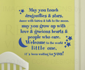 ... Quote Sticker Vinyl Lettering Welcome to the World Baby Nursery B19