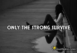 Only The Strong Survive Quote Only the strong survive