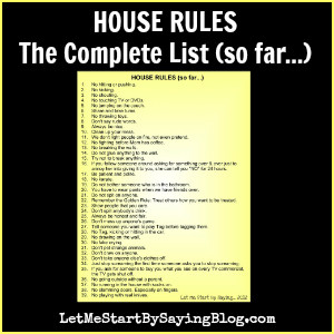 Funny House Rules