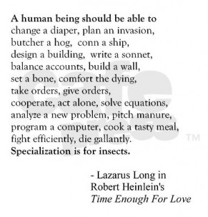 heinlein quote specialization