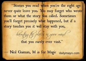 Daily Mayo: neil gaiman on stories that stick with you