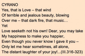 Beautiful quote from Cyrano de Bergerac