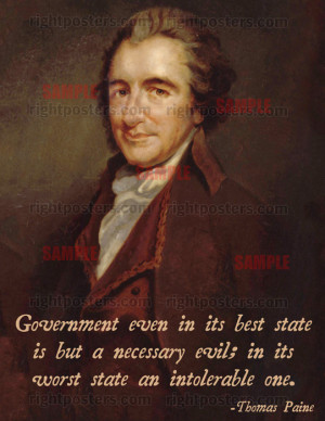 Thomas Paine Quote Poster