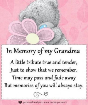 In memory of grandma