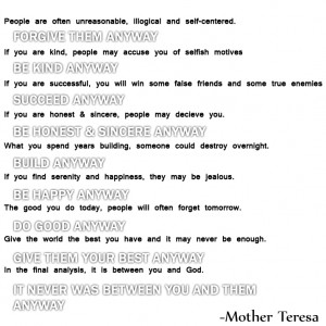 Mother Teresa Quote of the Day: