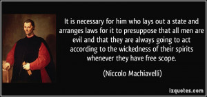 Machiavelli Quotes About Evil
