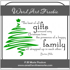 WORD ART: Gifts Quote Word Art Freebie