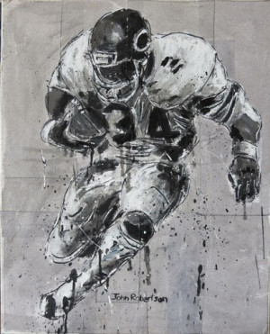 Football Art Walter Payton Chicago Bears