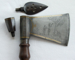 PIPE TOMAHAWK ANTIQUE GUN BARREL TRADE AXE EARLY AMERICAN