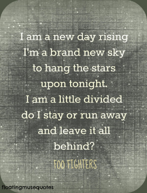 Foo Fighters All My Life quote art by xfloatingxmuse