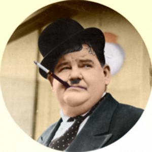 Oliver Hardy Colorized by ajax1946