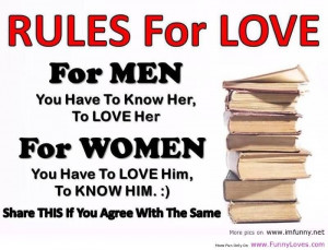 Rules Of Love For Men And Women.