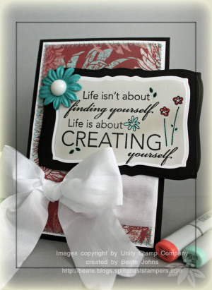 ... Everything on my card is BIG. BIG quote, BIG card and GINORMOUS Bow